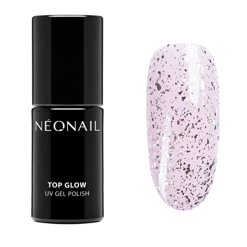 UV Nagellack Silber- Top Glow Silver Flakes kaufen
