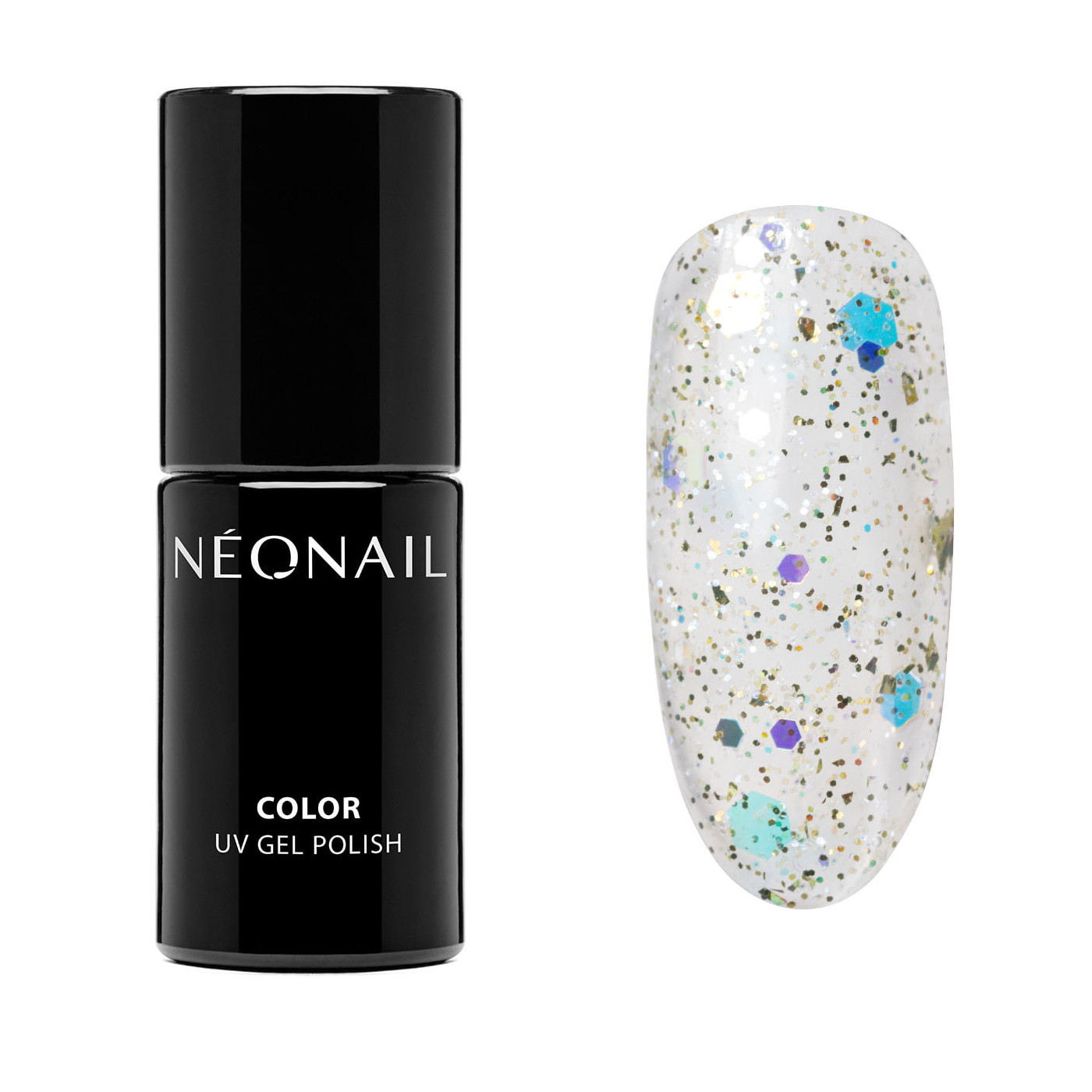 UV Nagellack Gold, Blau- Maxi Confetti kaufen