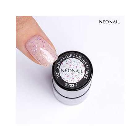 UV Nagellack Rosa- Top Glow Rose Aurora Flakes kaufen