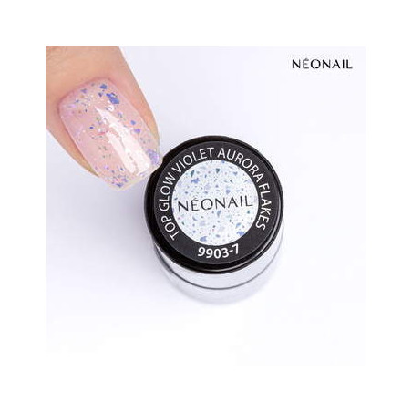 UV Nagellack Violett- Top Glow Violet Aurora Flakes kaufen